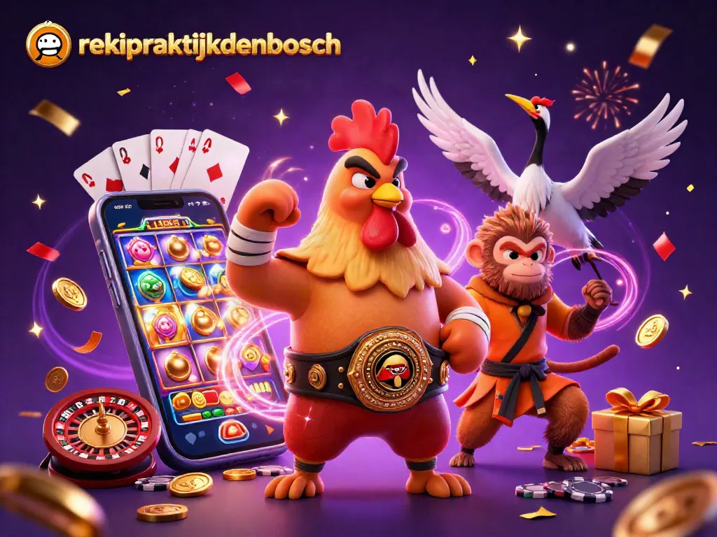 reikipraktijkdenbosch menghadirkan ilustrasi kartun 3D dengan karakter berani dan elemen permainan kasino yang kaya.