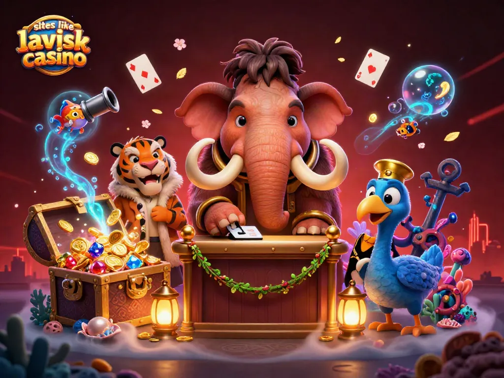 Engage with top sites like Lavish Luck Casino using our guide featuring vibrant casino characters and elements.