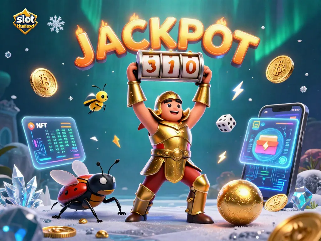 Win big with slot thailand in this vibrant illustration featuring dynamic casino elements.