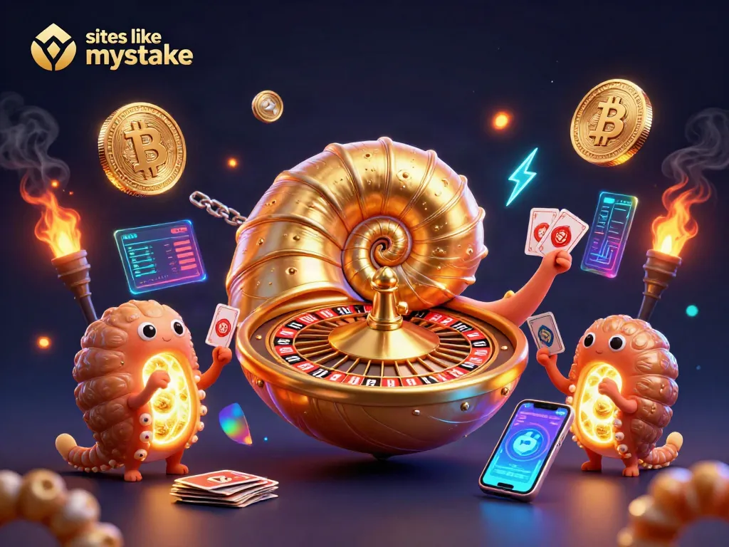 Join the excitement at sites like mystake with glowing coins, cards, and immersive 3D casino elements.
