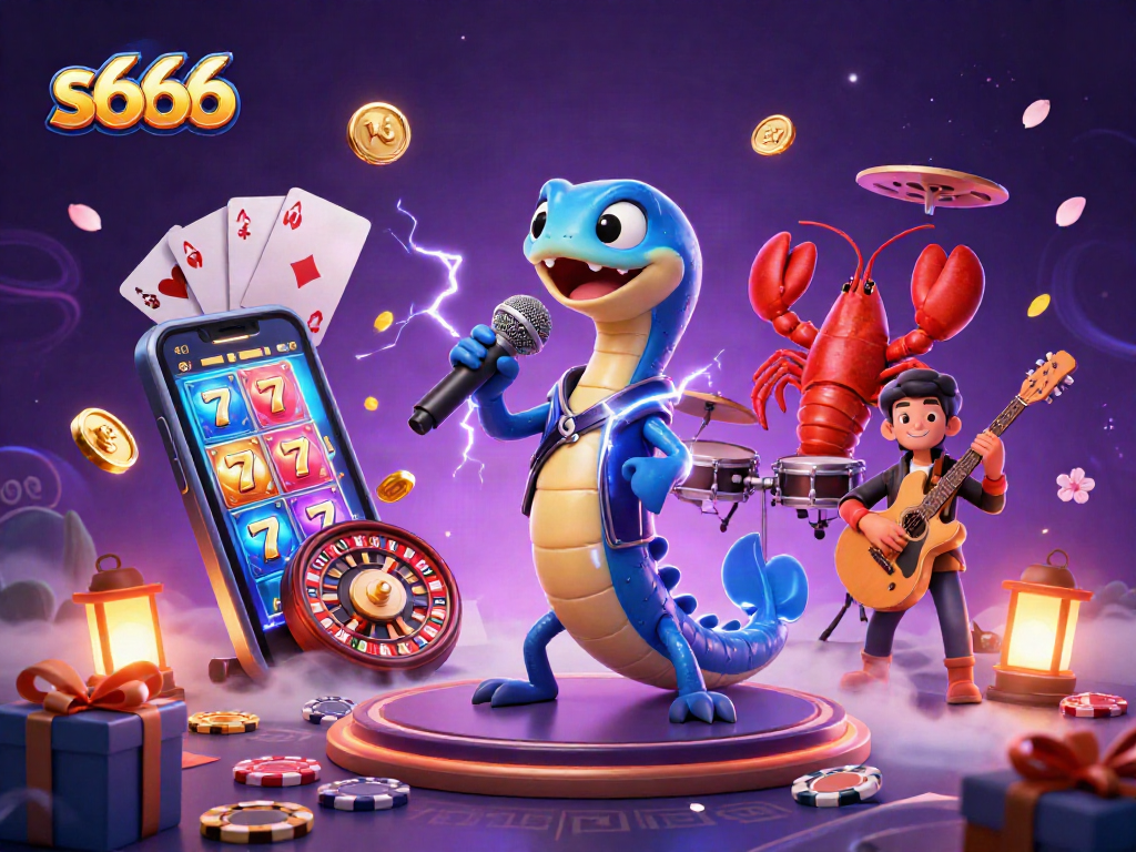 Engage in thrilling gaming action with s666 as 3D characters light up an underwater casino stage.