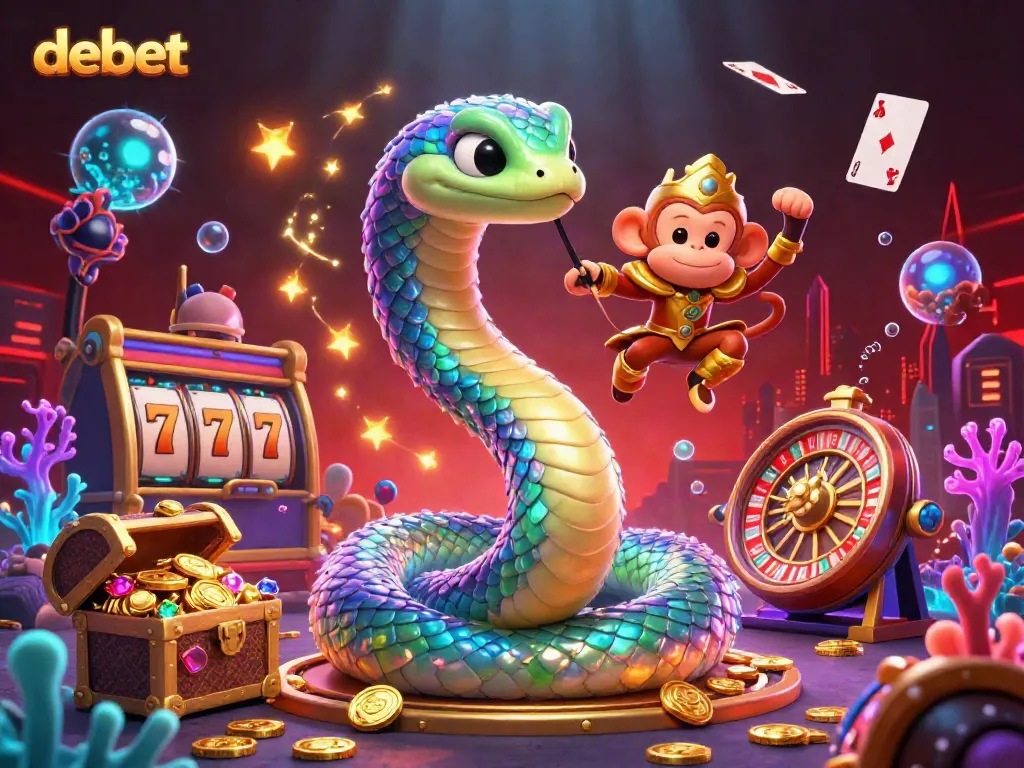 Experience debet's thrilling casino atmosphere with vibrant 3D characters and dynamic gameplay elements.