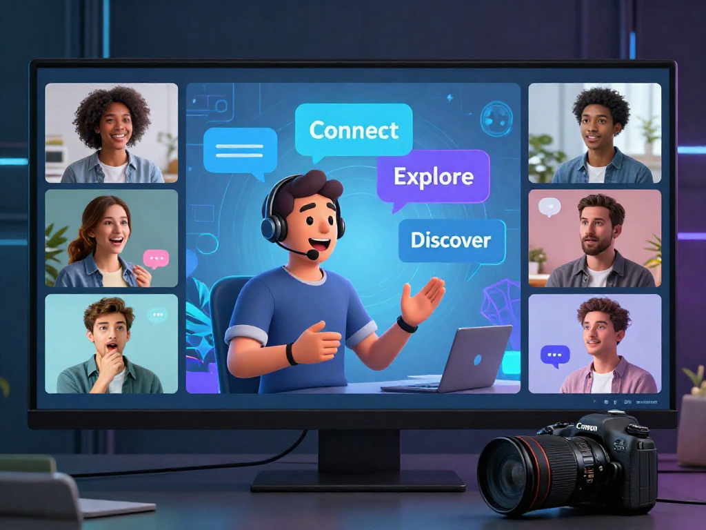 Engaging avatars in a virtual chat showcasing porn ai chat interactions within a dynamic digital platform.