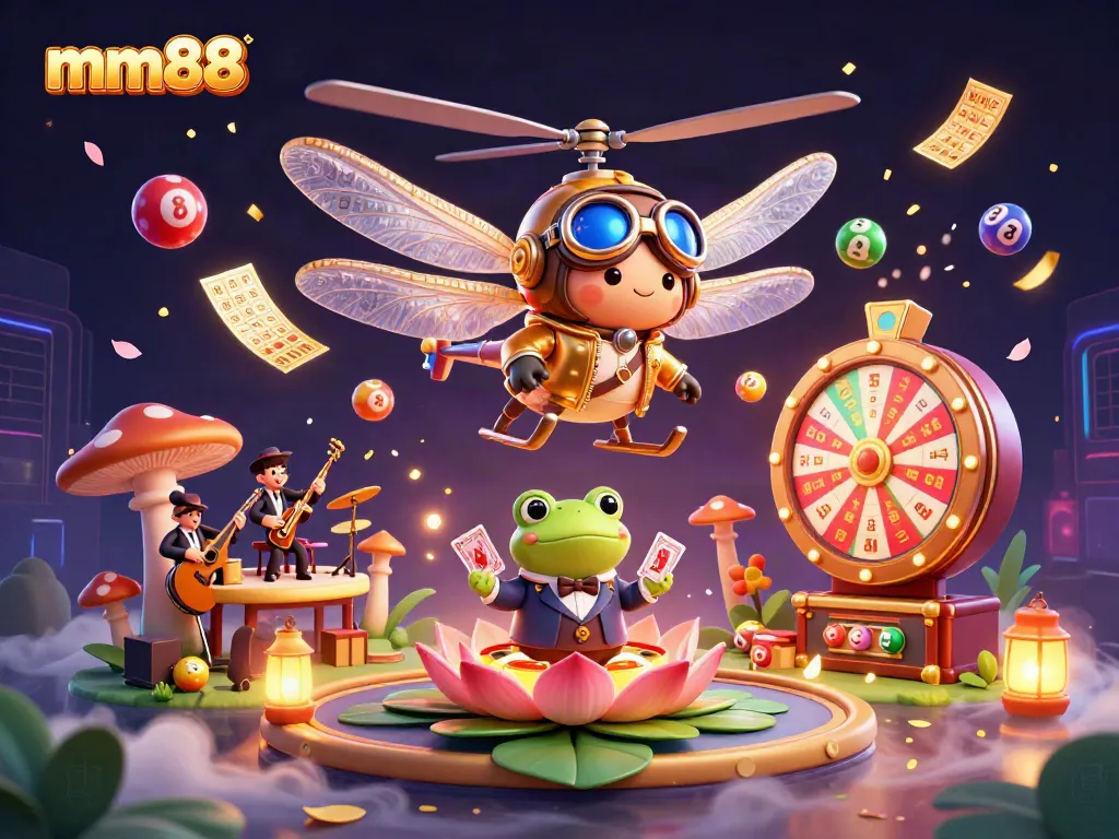 Experience thrilling moments at mm88 with a dragonfly pilot and frog dealer in vibrant casino action.