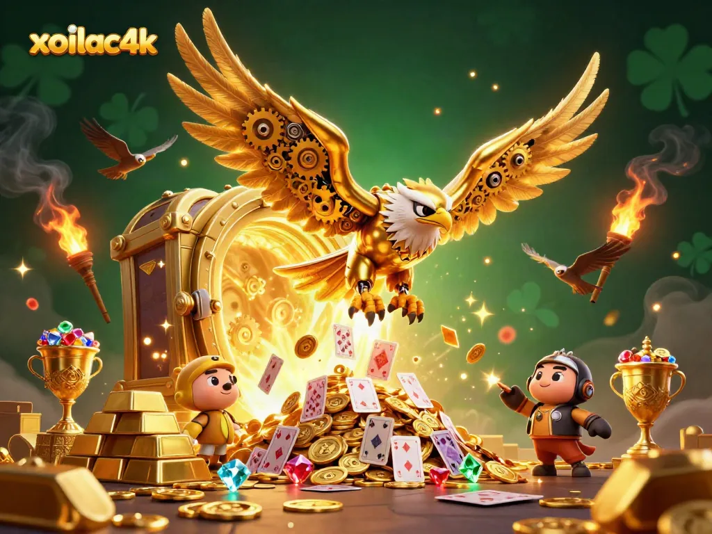 Experience the thrill of winning at xoilac4k as the cybernetic eagle dives through holographic cards.