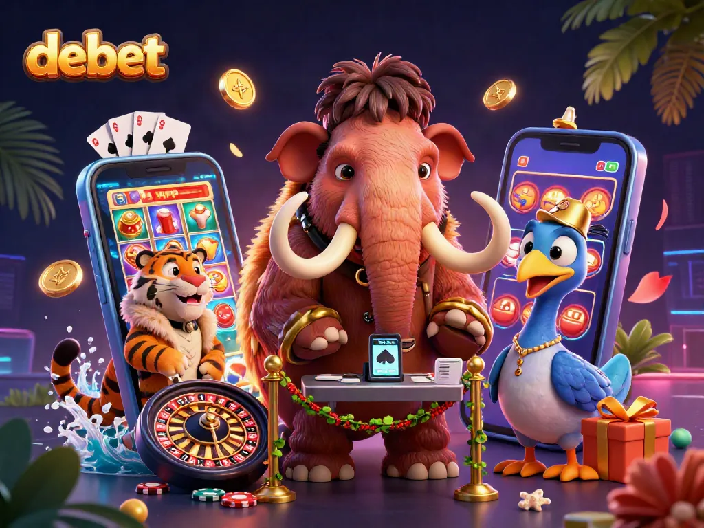 Experience debet action with bouncers and VIPs amid vibrant gaming elements in a colorful casino scene.