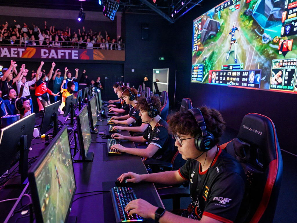 go8 gaming arena filled with competitive players and cheering fans