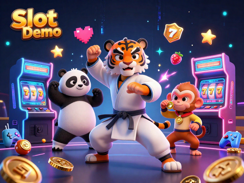 Experience the excitement of Slot Demo with vibrant 3D characters and gaming elements.
