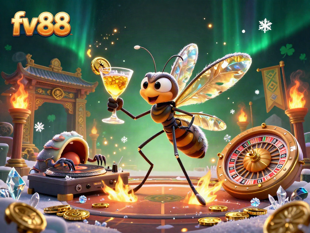 Experience rich gaming with fv 88's engaging casino scene featuring unique characters and dynamic elements.