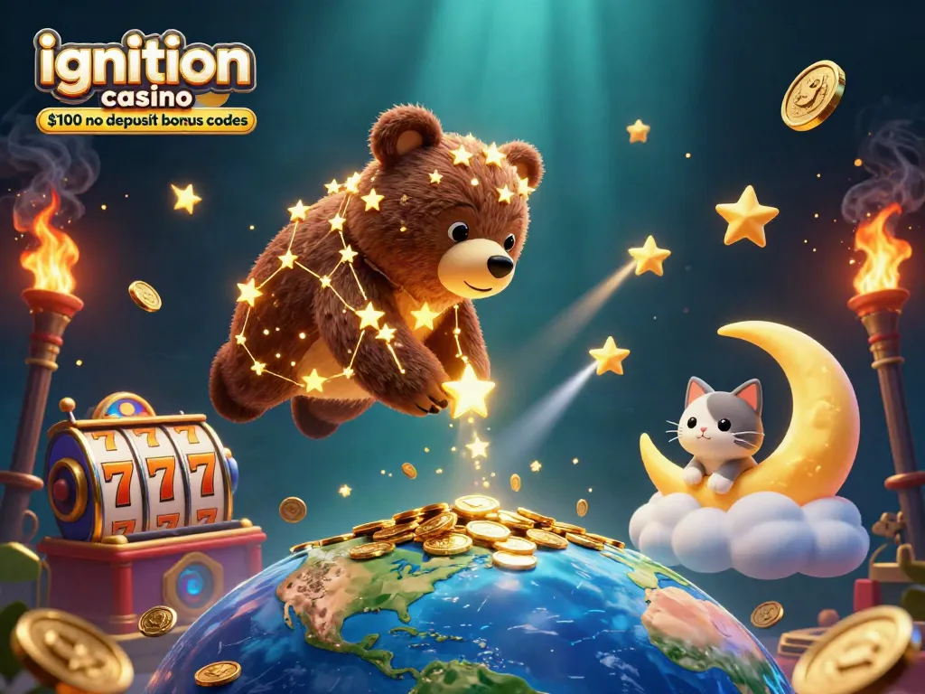 Explore the exciting ignition casino $100 no deposit bonus codes in a vibrant 3D illustration.