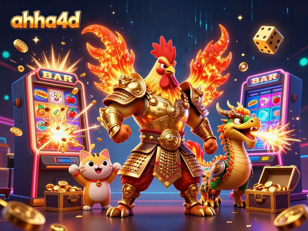 Players enjoy a thrilling gaming experience on ahha4d with vibrant characters and casino elements.
