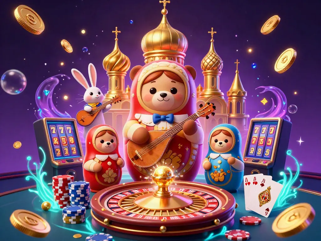 Experience the excitement of ta88 with cartoon bears, casino games, and vibrant 3D elements.