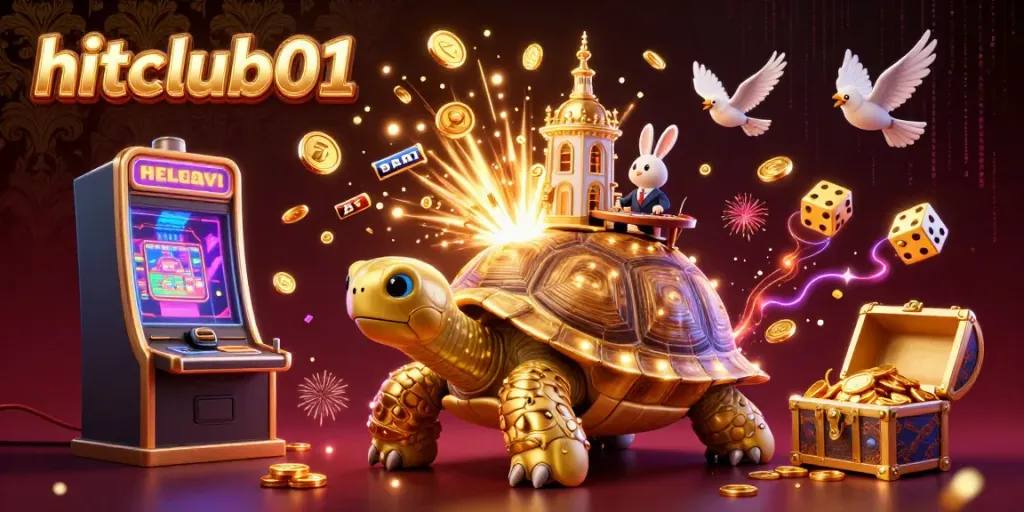 Experience hitclub01 at a lively cartoon casino scene with vibrant characters and dynamic gaming elements.