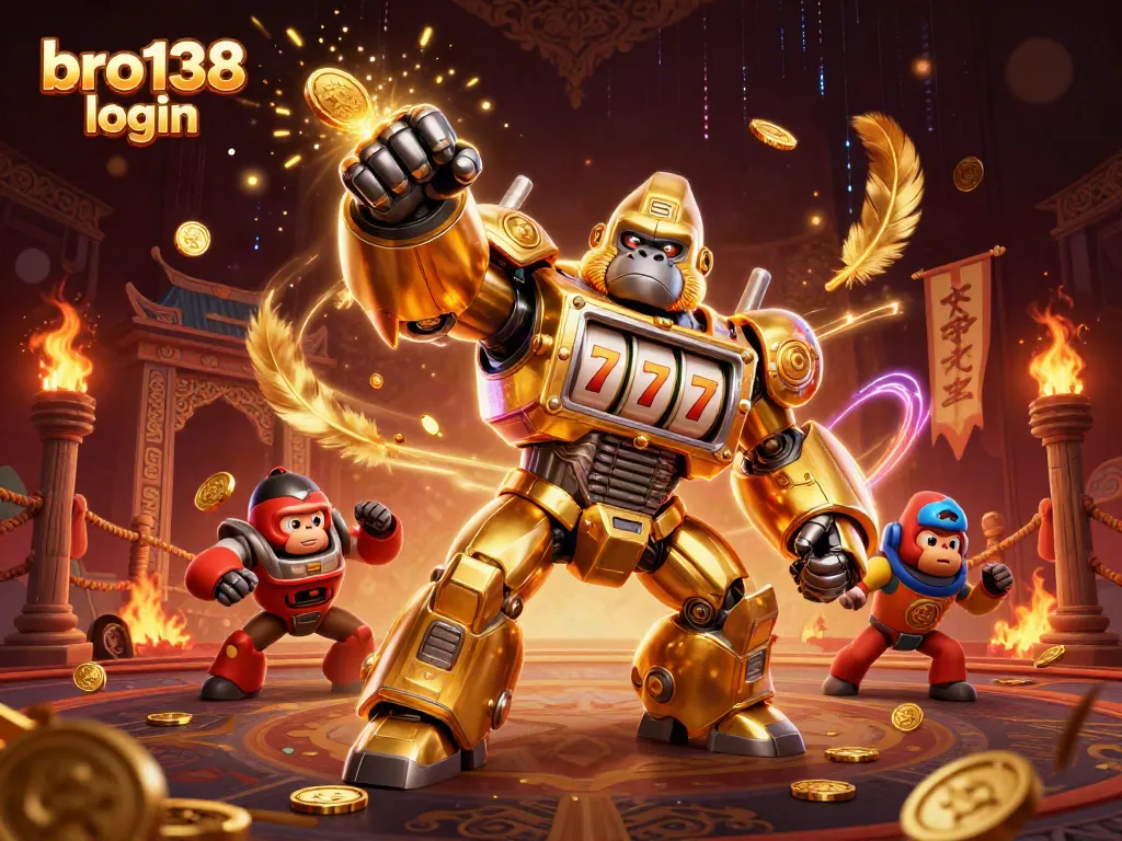 Experience top gaming excitement with bro138 login featuring vibrant characters and casino elements.