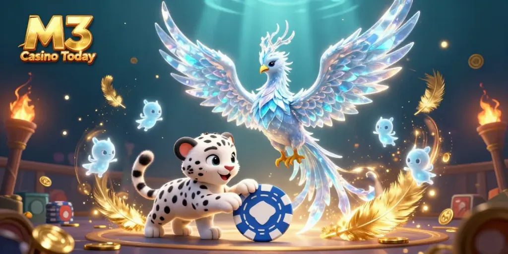 Engage in thrilling gameplay with M3 Casino Today, showcasing vibrant casino characters in an immersive setting.